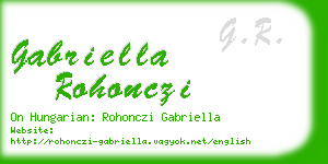 gabriella rohonczi business card